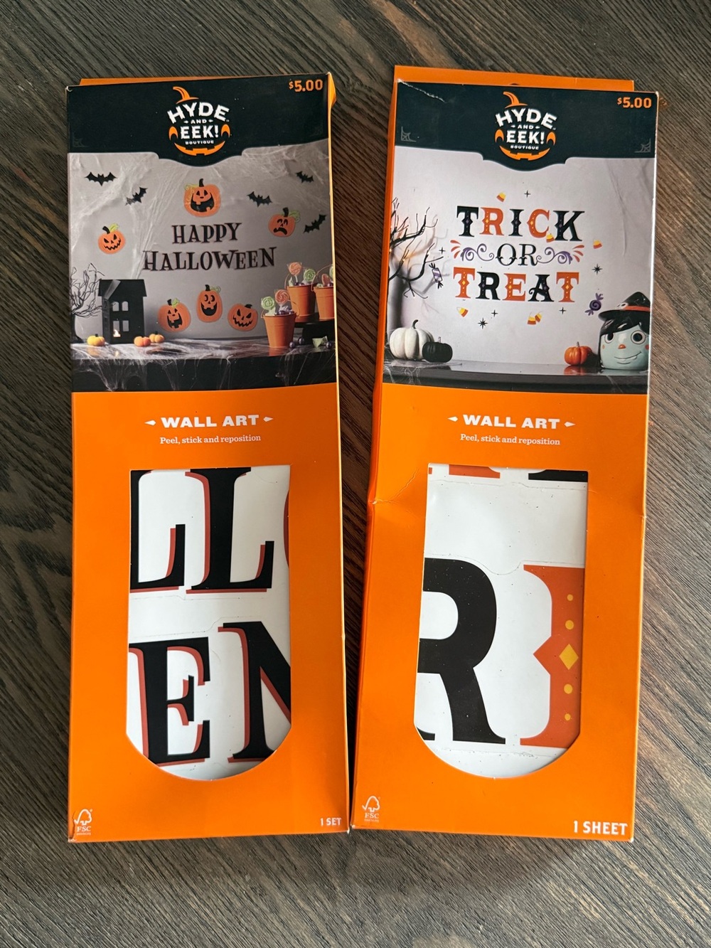 Target Hyde & Eek! Halloween Peel-and-Stick Wall Art — Orange, Black, White
